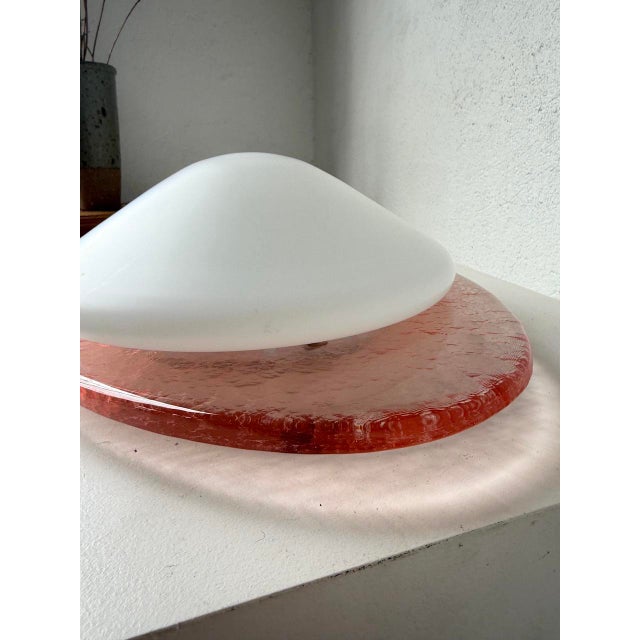 Pink Glass Gamma Wall Lamp, 1970s For Sale - Image 13 of 18