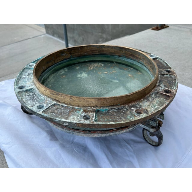 Antique American Bronze Ship’s Porthole For Sale - Image 10 of 12