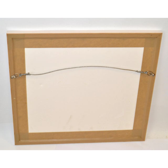 White Framed Signed Antique French Montmartre Carousel Night Mid-Century Modern For Sale - Image 10 of 13