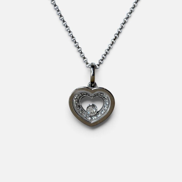 Chopard Heart Diamond Pendant with original certificate and original box Matching earrings are available in separate...