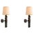 Metal Bronze Finish Wall Lamps, Set of 2 For Sale - Image 7 of 7