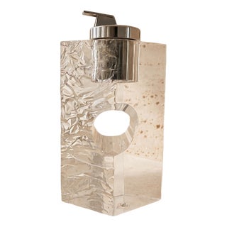 Sculptural Table Lighter in Clear Acrylic from Guzzini, 1970s For Sale
