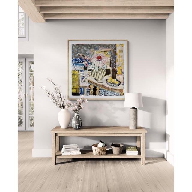 Calico Cat Large Cat Painting Original Art by Shann Spishak For Sale - Image 9 of 9