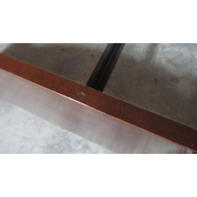 Wood 1980s Bassett King Size Poster Bed Carved Cherry Designer For Sale - Image 7 of 8