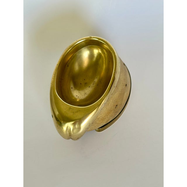 Antique Victorian Brass-Mounted Taxidermy Horse Hoof Memorabilia Catchall For Sale - Image 4 of 10