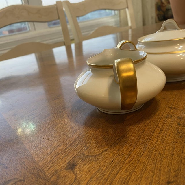 Limoges, France Antique Limoges Haviland Sugar Bowl and Creamer Set For Sale - Image 4 of 6