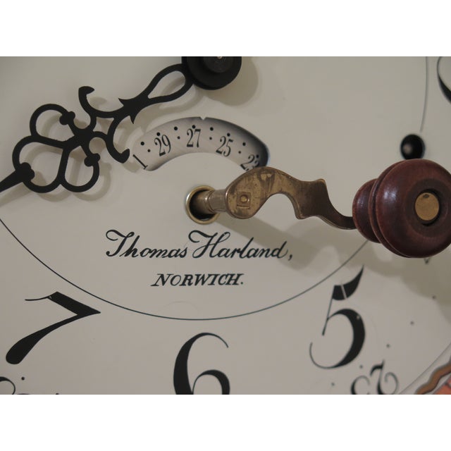 1990s 1990s Vintage Sligh Henry Ford Museum Federal Inlaid Mahogany Grandfather Clock For Sale - Image 5 of 13