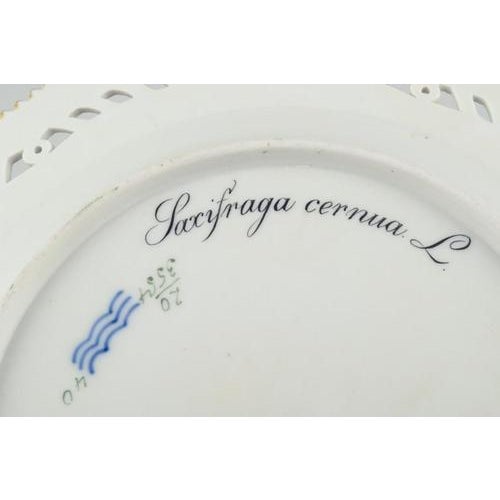 1930s Flora Danica Openwork Lunch Plate in Porcelain from Royal Copenhagen, 1930s For Sale - Image 5 of 8