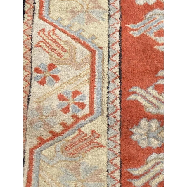 Little Vintage Turkish Oushak Rug For Sale - Image 4 of 14