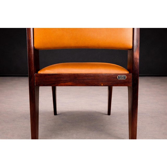 Wood Dining Chairs in Rosewood & Leather, Sergio Rodrigues for Bloch, 1960s - Lot 291-883 For Sale - Image 7 of 15