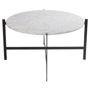 Large White Carrara Marble Deck Table by OxDenmarq