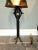 1990s Postmodern Leeazanne Metallic Black Spiked Table Lamp With Artisan Shade For Sale - Image 4 of 11
