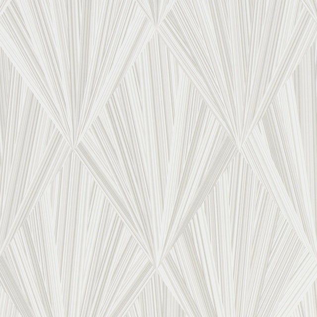Contemporary Sample - Schumacher Marquetry Wallpaper in Whitewash For Sale - Image 3 of 3