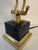 House of Troy Brass Bankers Lamp With Black Marble Base For Sale - Image 6 of 8