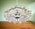 Mid-Century Portuguese Clear Floral Glass Farmhouse Hanging Lamp For Sale - Image 6 of 10