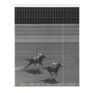 1965 Larson's Rocket Horse Race Finish Photograph For Sale