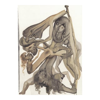 1963 Dalí Divine Comedy Engraving Enfer Canto 11 "Au Bord Du 7e Bolge" (On the Edge of the 7th Bolge) For Sale