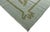 Mid-Century Modern Handmade Woolen Flat Weave Geometric Floral Patterned Mint Green Area Rug - 6.5'x9' For Sale - Image 3 of 13