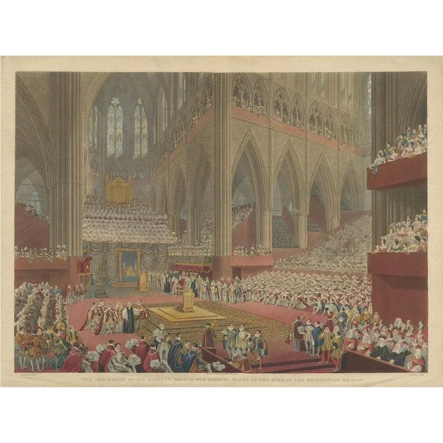 Dubourg, George IV's Coronation at Westminster Abbey, 1822, Hand-Coloured Engraving For Sale - Image 10 of 10