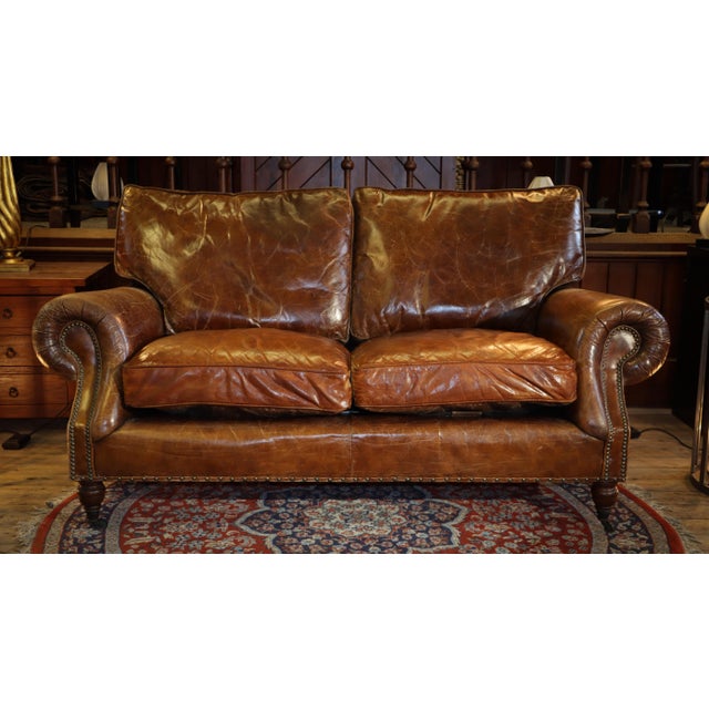 Balmoral Sofa and Armchair in Leather from Timothy Oulton, 2010s, Set of 2 For Sale - Image 17 of 18