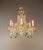 1940s Italian Rococo Revival Crystal Chandelier With Emerald Green Drops 6 Lights For Sale - Image 4 of 13