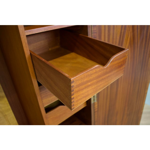 Brown Vintage Art Deco Burr Walnut Compact Wardrobe, 1930s For Sale - Image 8 of 10
