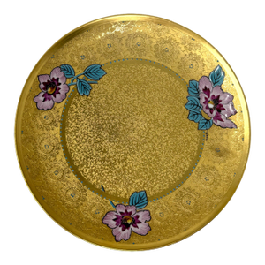 Stouffer Encrusted Gold Plate Hand Painted Bavaria Artist Signed