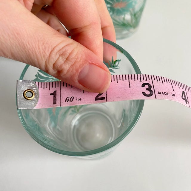 Set of 4 Reserved for Randi Taylor Smith Ever Yours Boutonnière Tumbler Tall Glasses Retro Floral For Sale - Image 9 of 10