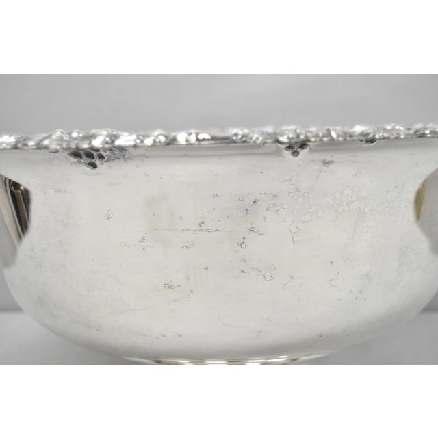 Vintage Gorham Newport Yb 271 Victorian Silver Plated Grapevine Punch Bowl For Sale - Image 16 of 17