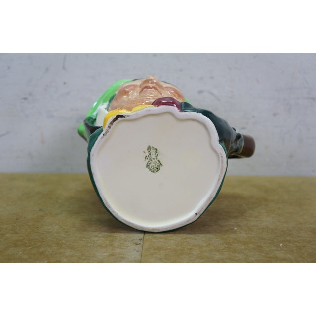 Dark Green Royal Doulton English Traditional Sairey Gamp Charles Dickens Toby Character Jug For Sale - Image 8 of 13