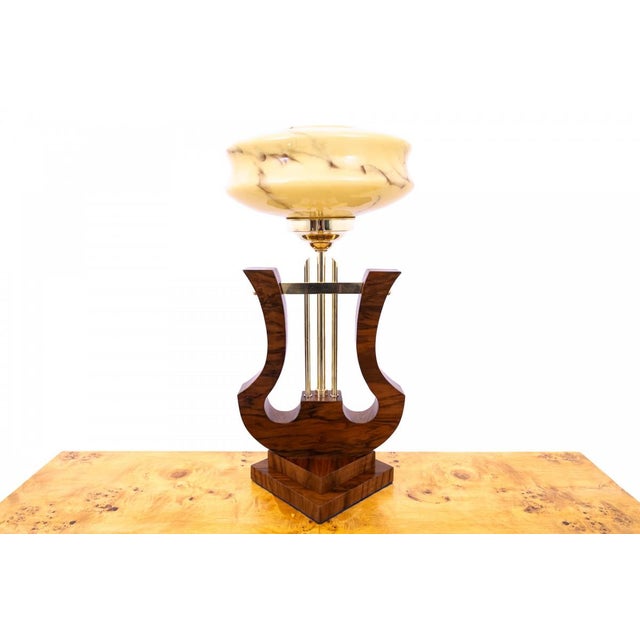 Art Deco table lamp, mid-20th century, Poland. Dimensions: height 55 cm / diameter 32 cm European Plug (up to 250V).The...