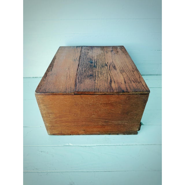 Antique Belding’s Silk Oak Countertop Thread Cabinet With Glass Drawers | Early General Store Display | C. 1900–1920 For Sale - Image 9 of 12