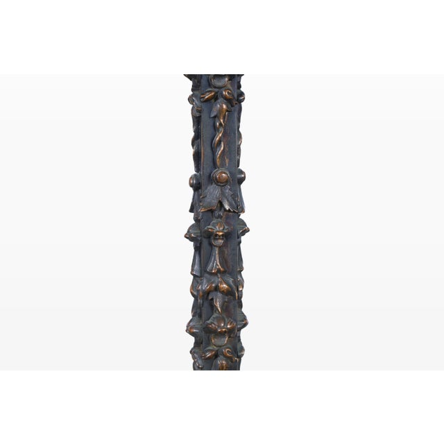 Antique 19th Century French Gothic Revival Bronze Candelabra Floor Lamp For Sale - Image 4 of 12