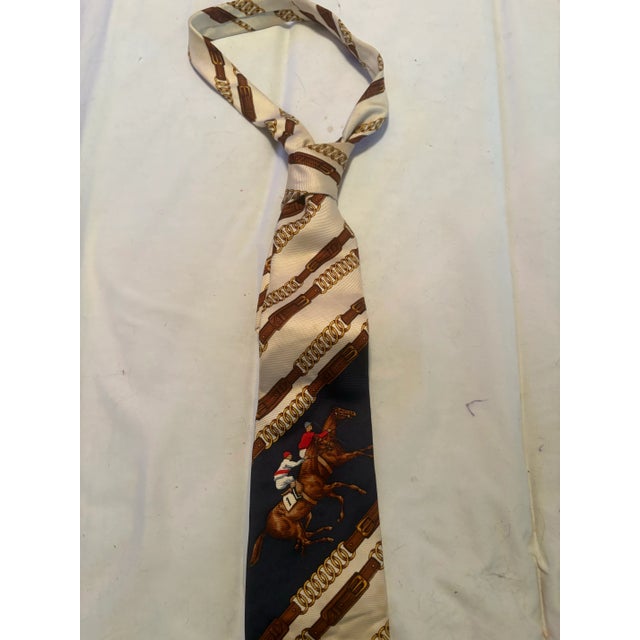 Polo - Ralph Lauren Vintage 1980’s Neck Tie Mens Polo Player Silk, Wide For Sale - Image 10 of 12