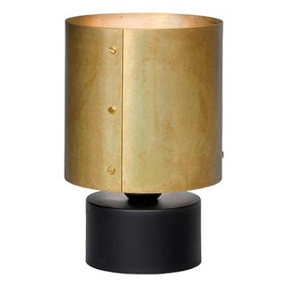 Svep Table Lamp in Black Raw Brass from Konsthantverk For Sale