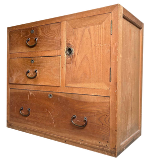 Small Japanese Tansu Storage Cabinet, 1938