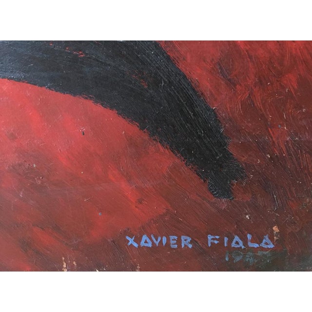 Xavier Albert Fiala, Phoebus, 1945, Oil on Wood For Sale - Image 3 of 9