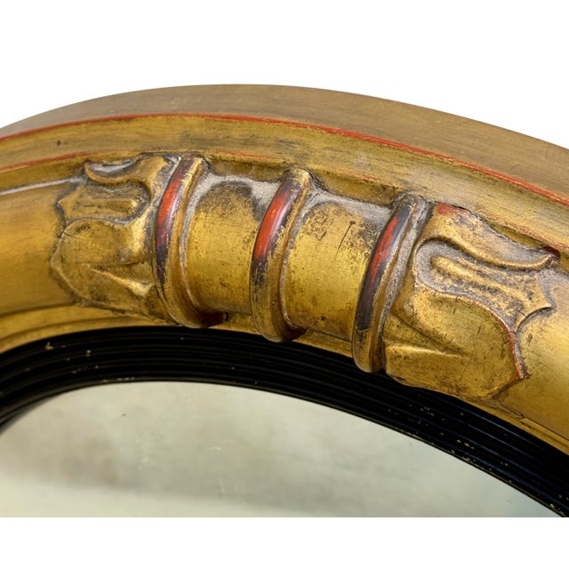 Small Circular Convex Giltwood Mirror, 1840 For Sale - Image 6 of 10