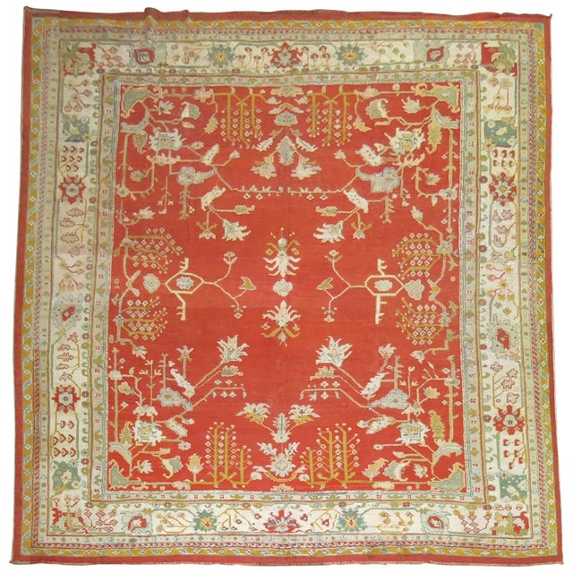 Antique Oushak Rug - 11'11" x 13'9" For Sale - Image 15 of 18