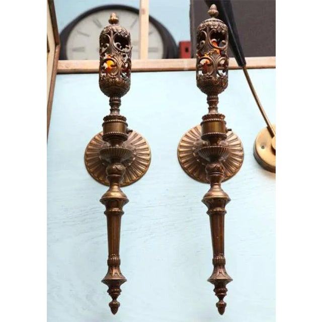 19th Century 19th Century Palatial Large Wall Torchieres Sconces from A Chateau - a Pair For Sale - Image 5 of 8