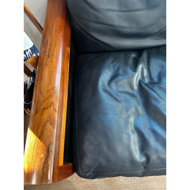 Knut Saeter Mid-Century Modern Rosewood and Leather Sofa For Sale - Image 4 of 6