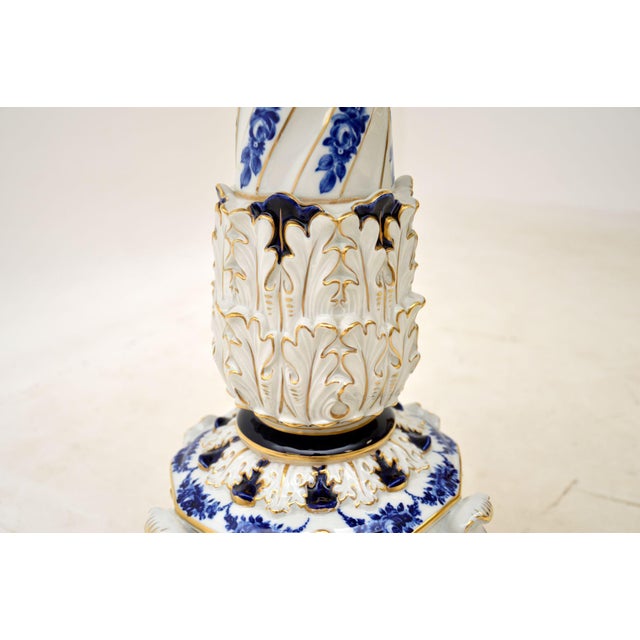 Antique Dresden Style Porcelain Side Table, 1960 For Sale - Image 6 of 13