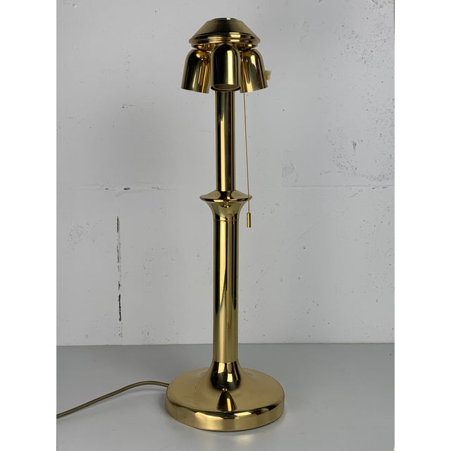 Mid-Century Modern Mid-Century Hollywood Regency Brass Mushroom Table Lamp, Vienna, Austria, 1960s For Sale - Image 3 of 18