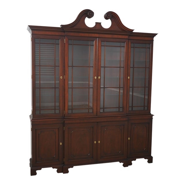 Kindel Oxford Mahogany 4 Door Breakfront For Sale