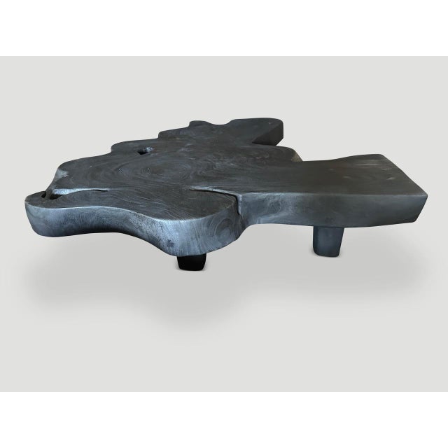 Contemporary Andrianna Shamaris Amorphous Charred Suar Wood Coffee Table For Sale - Image 3 of 18