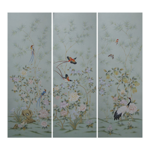 36“*96”， a Set of 18th-Century Style Chinoiserie Chinoiserie Wallpaper, Wall Art Work, No Frame