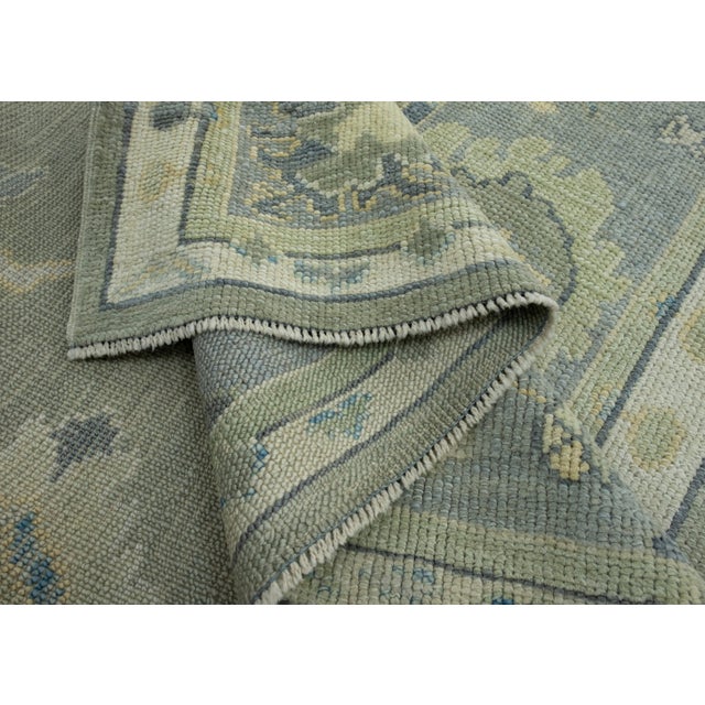 Textile Turkish Oushak Rug 5'1" x 6'10" #17022 For Sale - Image 7 of 8