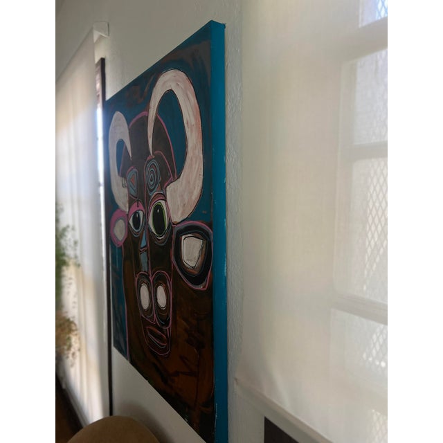 Bernard the Bull - Acrylic on Canvas by Melinda McLeod For Sale - Image 4 of 11