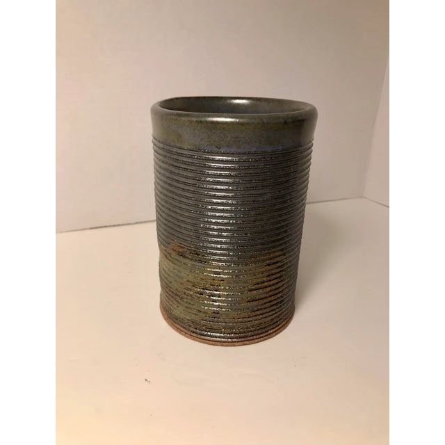 Ceramic Contemporary Studio Art Pottery Vase by Californian Artist Colter Masao Lucas For Sale - Image 7 of 7