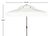 Traditional Milan Fringe 9Ft Double Top Crank Umbrella, Ivory For Sale - Image 3 of 6